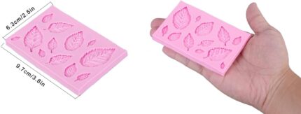 3D Leaf Silicone Moulds — 3 Pieces for Fondant and Chocolate
