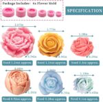 3D Rose and Flower Silicone Moulds — 6 Pieces