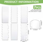 Acrylic Cake Scraper 9.5 Inch — 7 Pieces, Patterned Edges