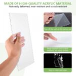 Acrylic Cake Scraper 9.5 Inch — 7 Pieces, Patterned Edges