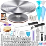 Aluminium Cake Decorating Kit — 253 Pieces with Turntable