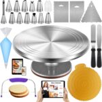 Aluminium Cake Decorating Kit — 71 Pieces with Turntable