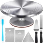 Aluminium Cake Turntable 12 Inch with Decorating Tool Set