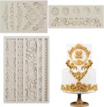 Baroque Scroll and Lace Silicone Moulds — 3 Pieces