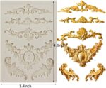 Baroque Scroll and Lace Silicone Moulds — 3 Pieces