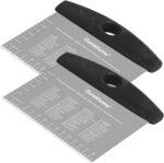Bench Scraper with Measurement Scale — 2 Pack, Stainless Steel