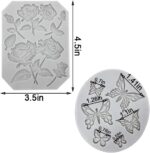 Butterfly, Rose and Blossom Silicone Moulds — 5 Pack