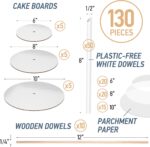 Cake Board Tiering Kit — 6, 8 and 10 Inch Boards, 15 Pieces