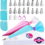 Cake Decorating Kit — 124 Pieces with 16 Tips and 100 Piping Bags
