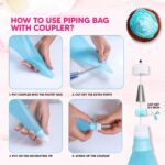 Cake Decorating Kit — 124 Pieces with 16 Tips and 100 Piping Bags