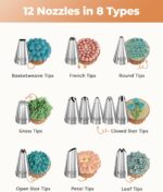 Cake Decorating Kit — 71 Pieces with Turntable and 12 Icing Tips
