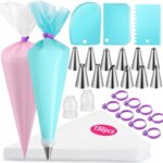 Cake Decorating Kit with 176 Pieces — Piping Bags, Tips and Couplers