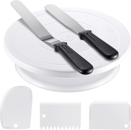 Cake Decorating Kit with Turntable, Spatulas and Scrapers