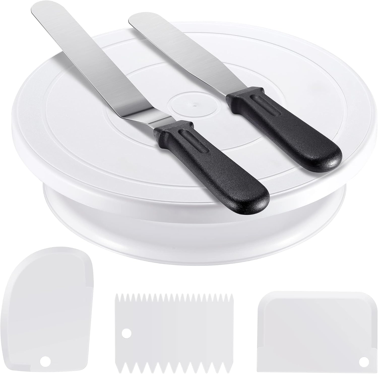Cake Decorating Kit with Turntable, Spatulas and Scrapers Cake Decorating Kit with Turntable, Spatulas and Scrapers