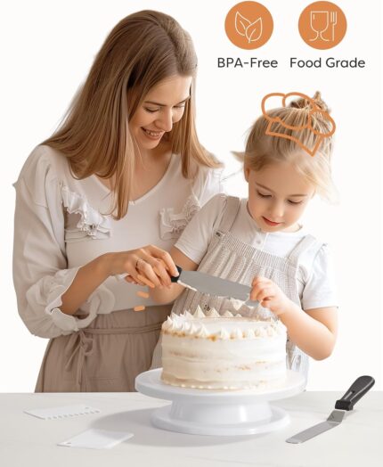 Cake Decorating Kit with Turntable, Spatulas and Scrapers