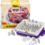 Cake Decorating Piping Tip Set — 55 Pieces with Storage Case