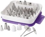 Cake Decorating Piping Tip Set — 55 Pieces with Storage Case