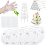 Cake Dowel and Separator Plate Set — 40 Rods, 20 Supports, 5 Plates