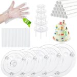 Cake Dowel and Separator Plate Set — 40 Rods, 20 Supports, 5 Plates