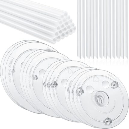 Cake Dowel Rod Set — 68 Pieces with Separator Plates