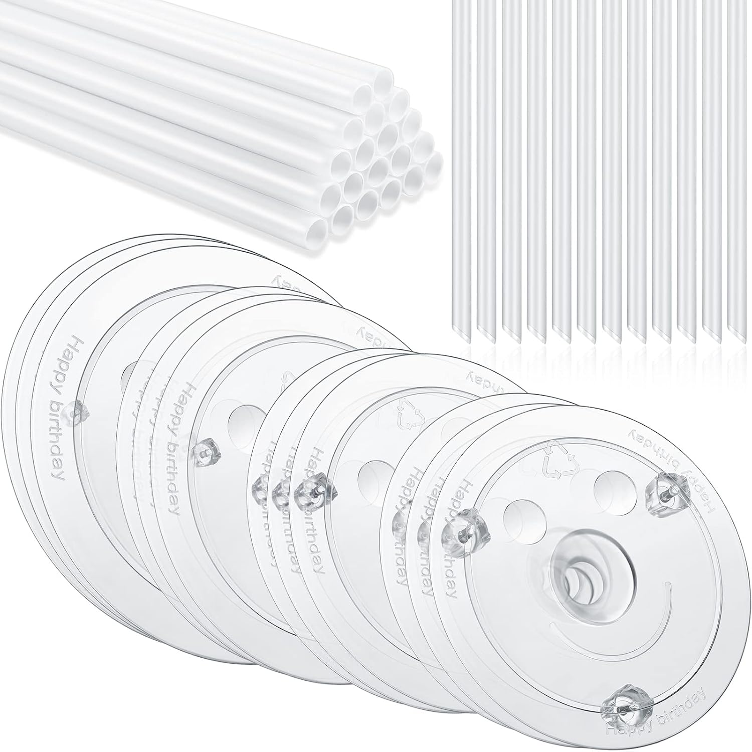 Cake Dowel Rod Set — 68 Pieces with Separator Plates Cake Dowel Rod Set — 68 Pieces with Separator Plates