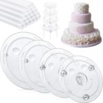 Cake Support Rod Set — 12 Sticks with 4 Dividers for 6 to 12 Inch Cakes