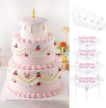 Cake Support Rod Set — 12 Sticks with 4 Dividers for 6 to 12 Inch Cakes