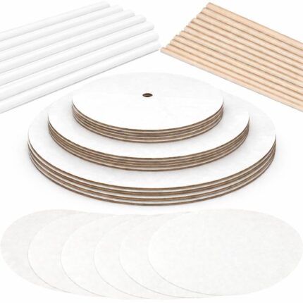 Cake Tier Stacking Kit — 10, 8 and 6 Inch Boards with Dowels