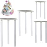 Cake Tier Support Set — 4 Reusable Boards and 12 Dowel Rods