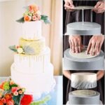 Cake Tier Support Set — 4 Reusable Boards and 12 Dowel Rods