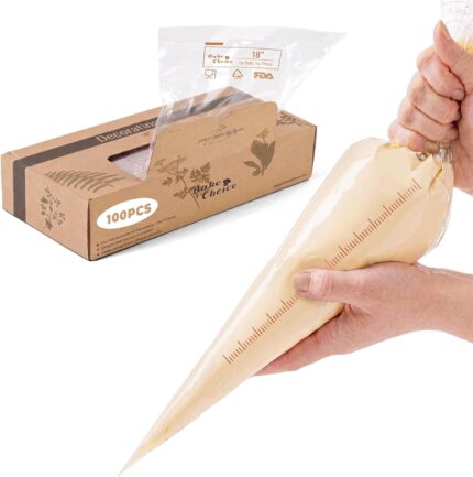 Disposable Piping Bags 18 Inch — 100 Pieces, Thickened