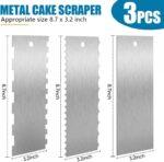 Double-Sided Cake Comb 9 Inch — 3 Pieces, Stainless Steel