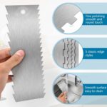 Double-Sided Cake Comb 9 Inch — 3 Pieces, Stainless Steel