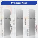 Double-Sided Patterned Cake Comb 8.6 Inch — 3 Pieces, Stainless Steel