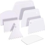 Dough and Cake Scraper Set — 7 Pieces, Plastic