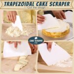 Dough and Cake Scraper Set — 7 Pieces, Plastic