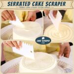 Dough and Cake Scraper Set — 7 Pieces, Plastic