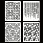 Floral Cake Stencils — 4 Pieces, Reusable Buttercream Templates