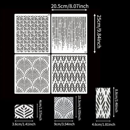 Floral Cake Stencils — 4 Pieces, Reusable Buttercream Templates