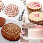 Floral Cake Stencils — 4 Pieces, Reusable Buttercream Templates