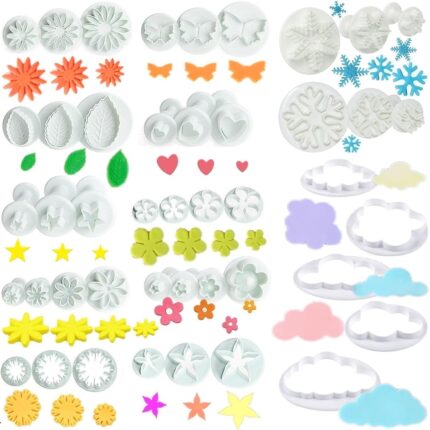 Flower and Snowflake Cookie Cutter Set — 44 Pieces