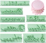Happy Birthday Fondant Stamp Set — 8 Pieces with Letter Embossers
