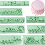 Happy Birthday Fondant Stamp Set — 8 Pieces with Letter Embossers