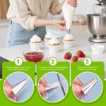 Large Piping Tip Set — 9 Pieces, Stainless Steel