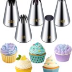 Large Piping Tip Set, Stainless Steel — Assorted Shapes