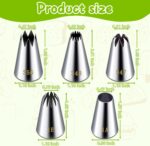 Large Piping Tip Set, Stainless Steel — Assorted Shapes
