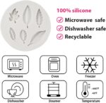 Leaf Silicone Mould Set — 6 Pieces, Rose, Maple and Fern