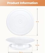 Lightweight Pedestal Cake Turntable with Non-Slip Base