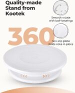 Lightweight Pedestal Cake Turntable with Non-Slip Base