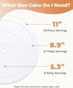 Lightweight Pedestal Cake Turntable with Non-Slip Base
